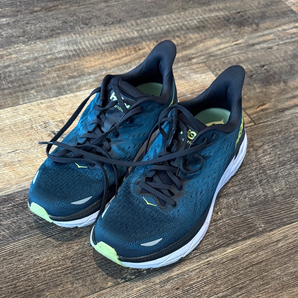 Hoka Blue and Black Athletic Shoes